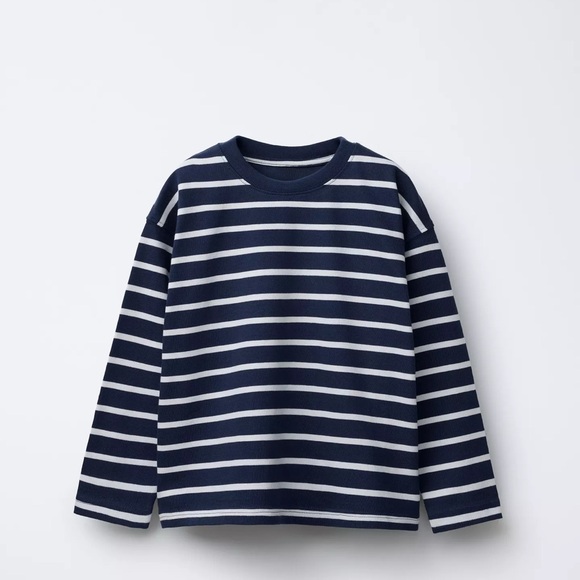 Zara Other - Zara Kids Navy and White Striped Long Sleeve Tee size 7/8